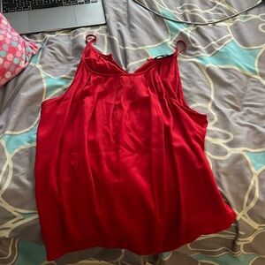 Red Tank top blouse.